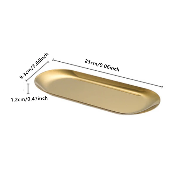 

Золотая десертная тарелка из нержавеющей стали kitchya