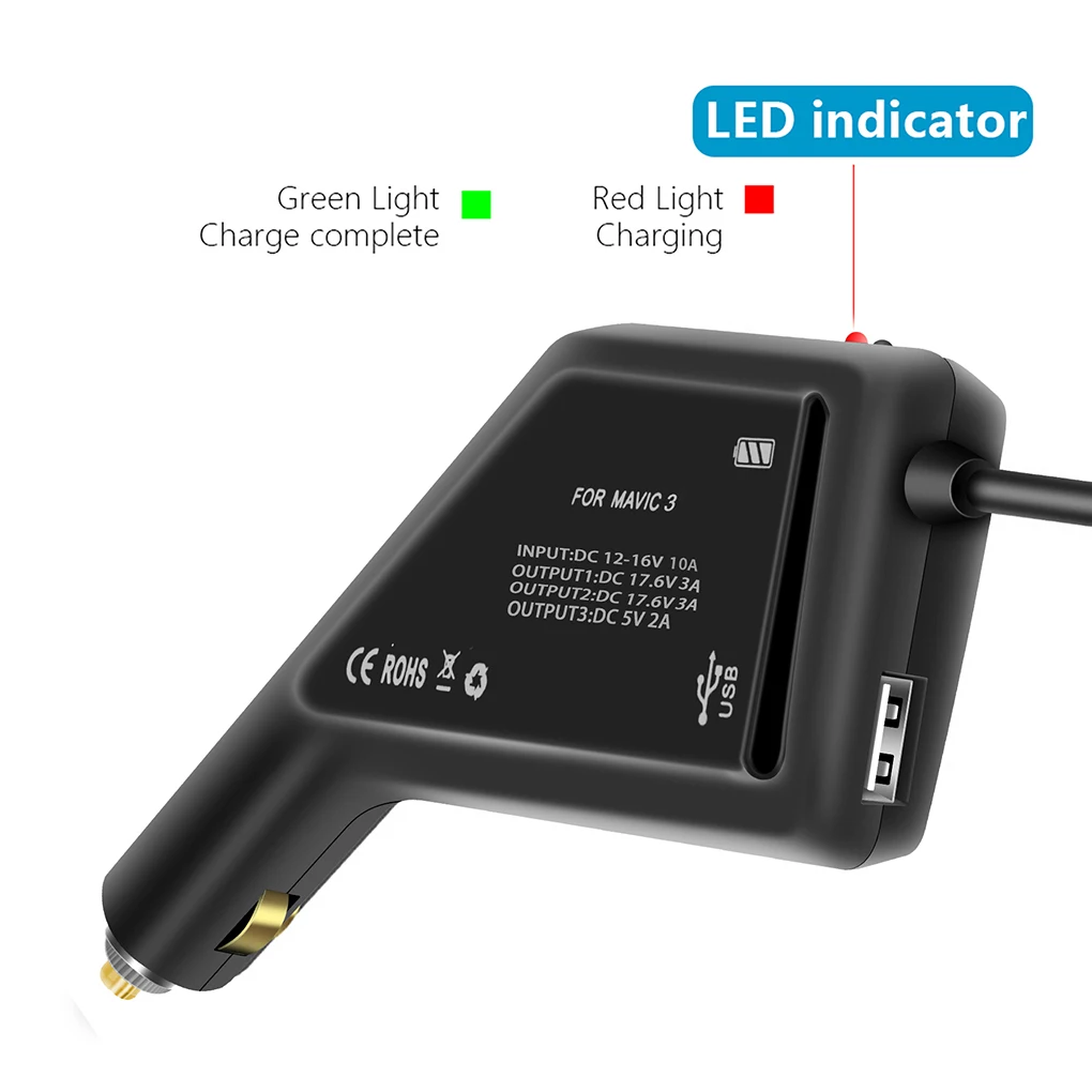 

Drone Controller Tablet Car Charger Portable Battery Charging Adapter