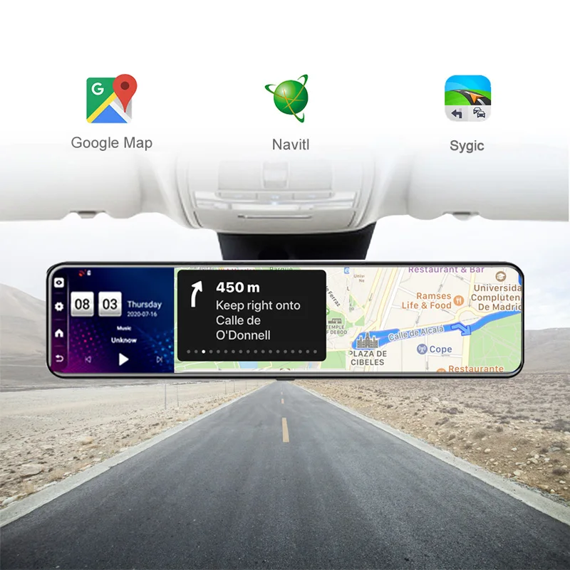 OBDPEAK D80 Android 8 1 4G Автомобильный видеорегистратор 1080P зеркало с экраном камеры