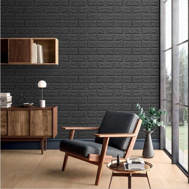 

1m 3D Wall Stickers Imitation Brick Bedroom Decor Panel Self-adhesive Wallpaper Room Kitchen TV Backdrop Continuous Wall Sticker