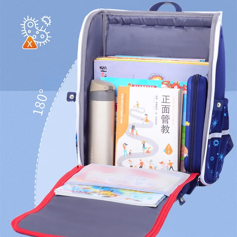 Children Cartoon Unicorn Astronaut Dinosaur Unicorn PU Backpacks New Girls Boys British Style Grade 1-6 Students Cute Schoolbags