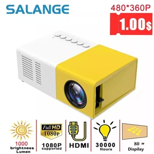 Salange J9 Pro мини проектор, 1000 лм, 480х360, пикселей, мм, аудиоразъем HDMI, USB, домашний медиаплеер PK YG300