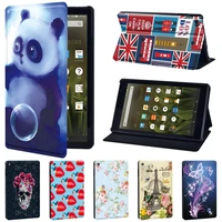 for amazon fire 7 579th gen fire hd 8 10 ultra slim pu leather folio shell tablet cover case free pen