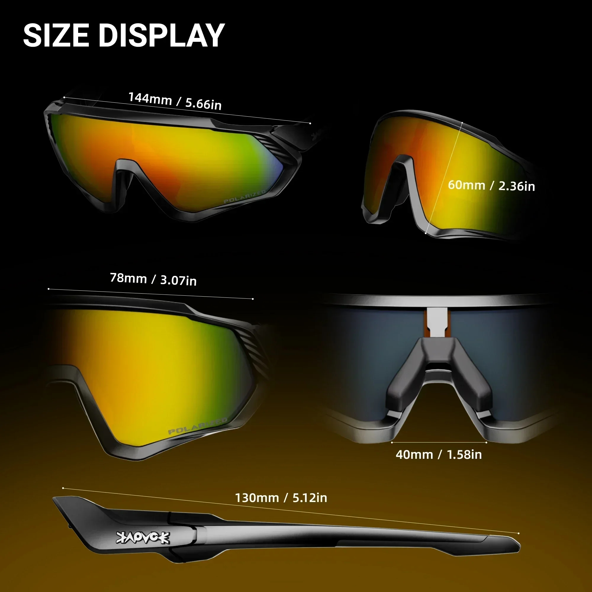 Многофункциональные очки Kapvoe велосипедные UV400 классический дизайн