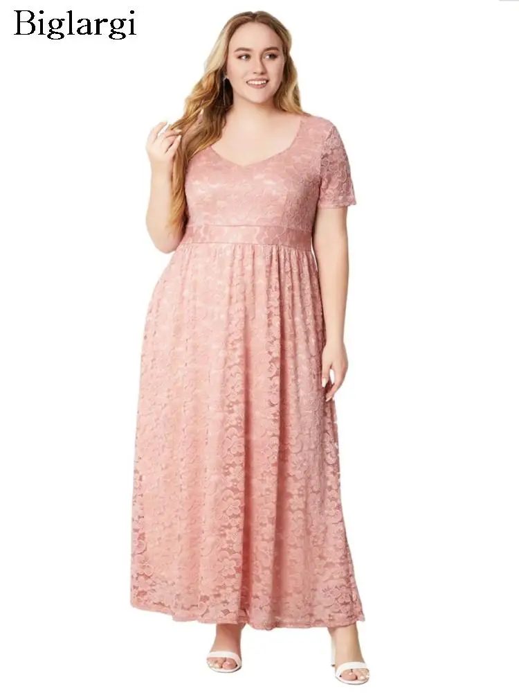 

Женское длинное платье с цветочным принтом, свободное элегантное розовое платье с кружевом, лето 2023