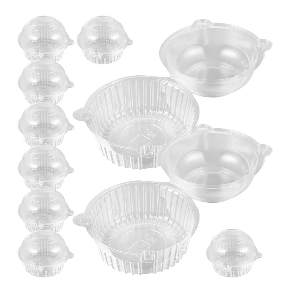 100 шт. прозрачная коробка для торта пончик кекс кондитерская упаковка контейнер в