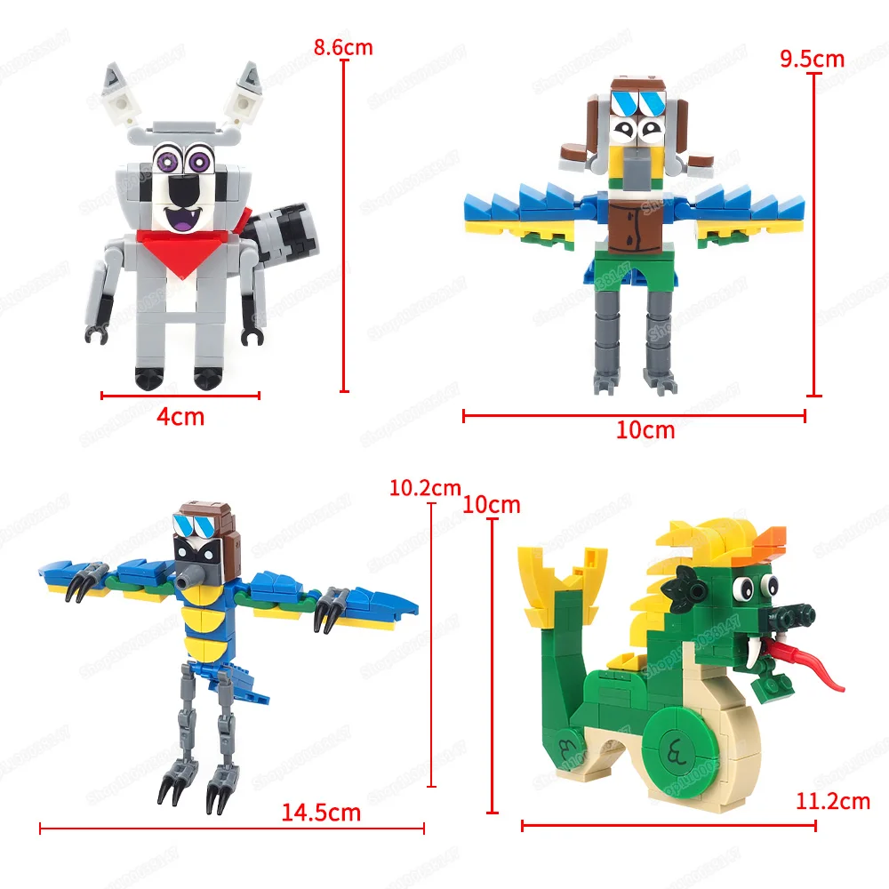 Талисман парк Индиго строительные блоки с животными фигурки эксперименты ужасы