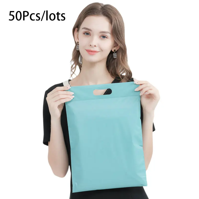 

PE Eco Friendly Degradable Logistics Tote Courier Bag Biodegradable Express Poly Corn Starch Mailing Clothing Pouch with Handle