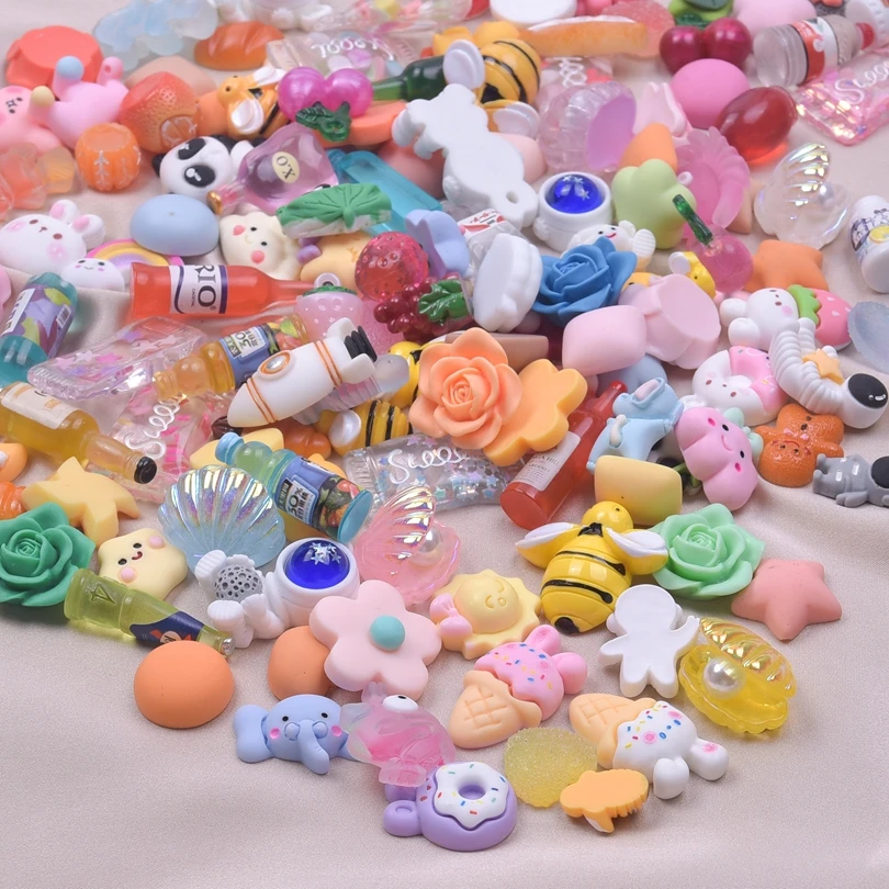 

5/10/20pcs Random Mix Shell Astronaut Flower Pendants For Jewelry Making Charms Bulk Resin Material Kawaii Animal Charm Breloque