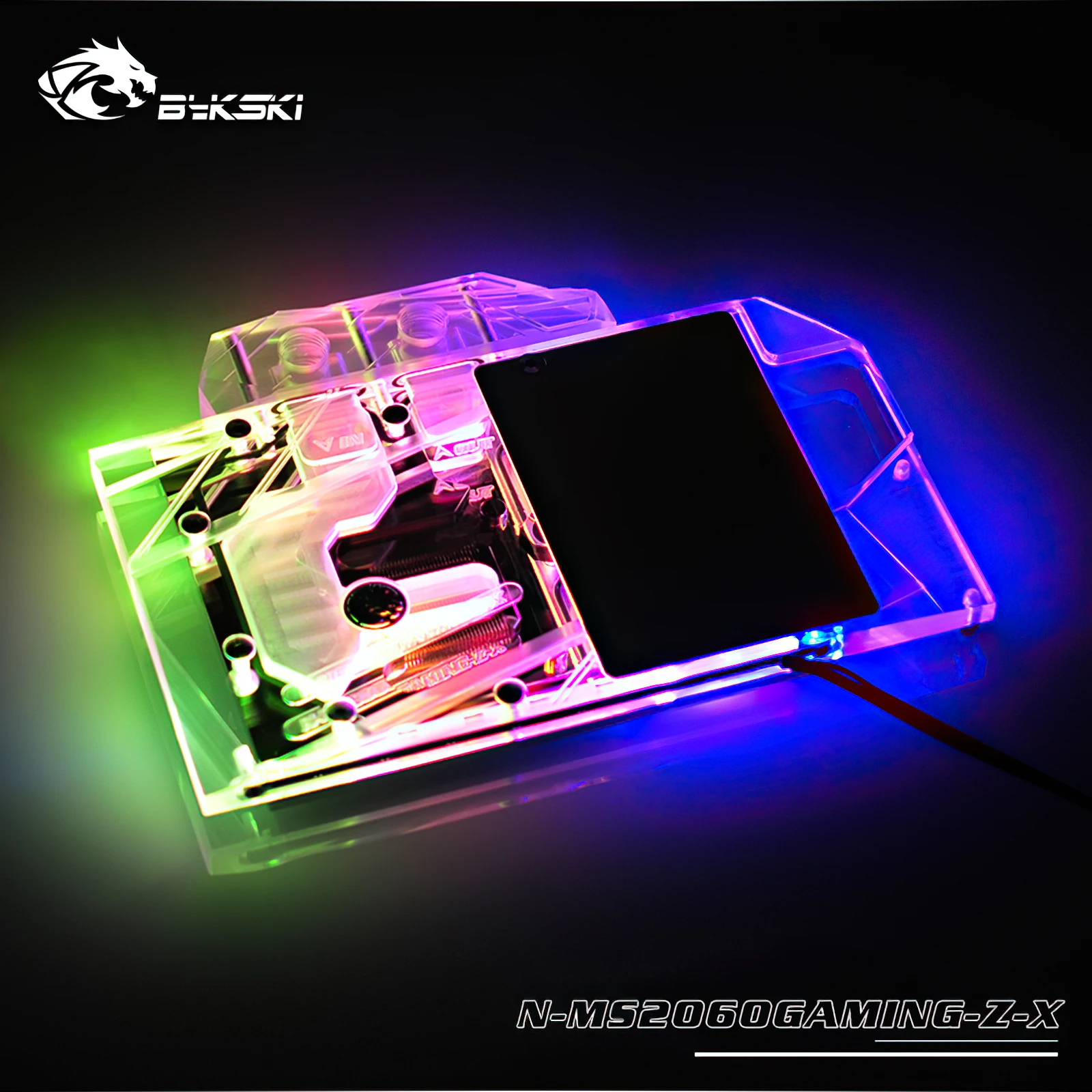 Bykski полная крышка GPU водяное охлаждение RGB блок для MSI RTX2060 GAMING Z 6G N-MS2060GAMING-Z-X