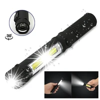 multifunction cob led portable mini pen night work light inspection torches magnetic base waterproof used for camping cycling