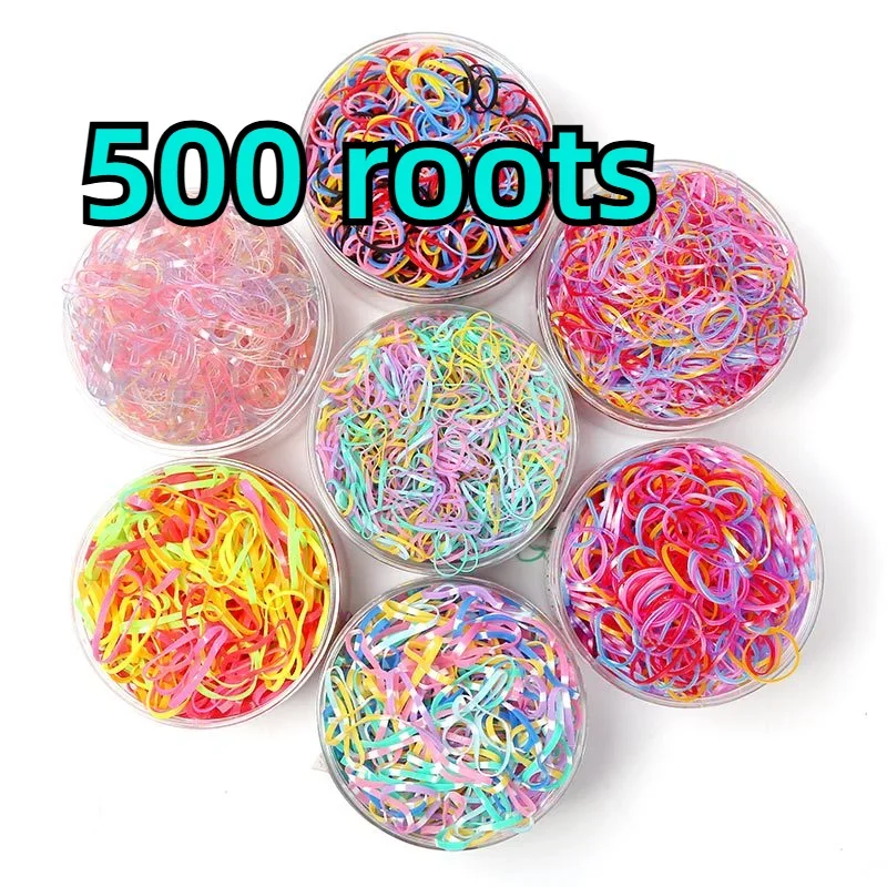 Kolorowa jednorazowa gumka akcesoria do stylizacji włosów dla małych dziewczynek o wysokiej elastyczności opaska dorosłych hurtowo