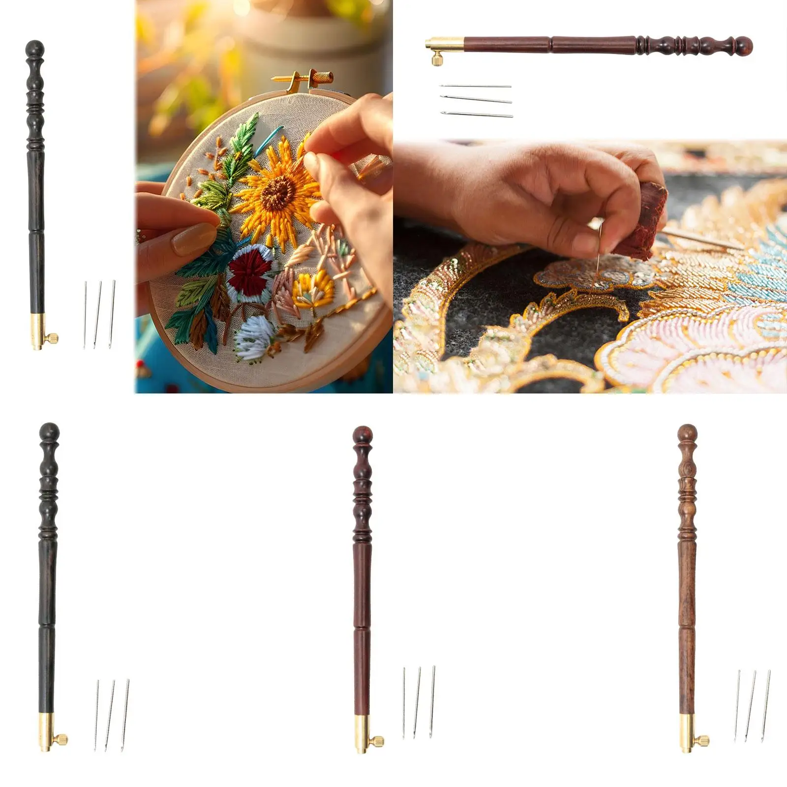 Крючок для вышивания Практичная портативная вышивка из бисера крючком