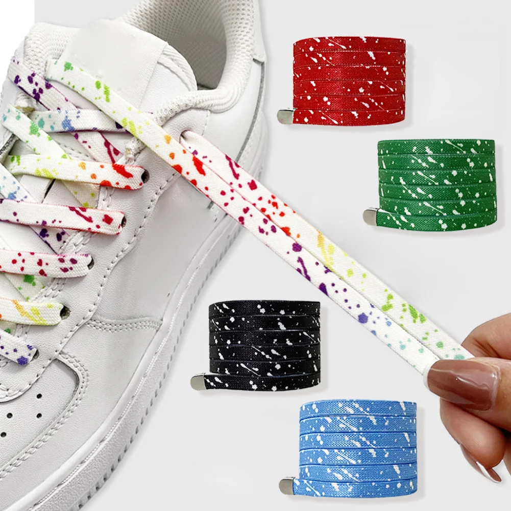 

Colorful No Tie Flat Hiking Running Shoe Lace Elastic Shoelaces Outdoor Sneakers Quick Safety Flat Shoelace Kids Adult Lazy Lace