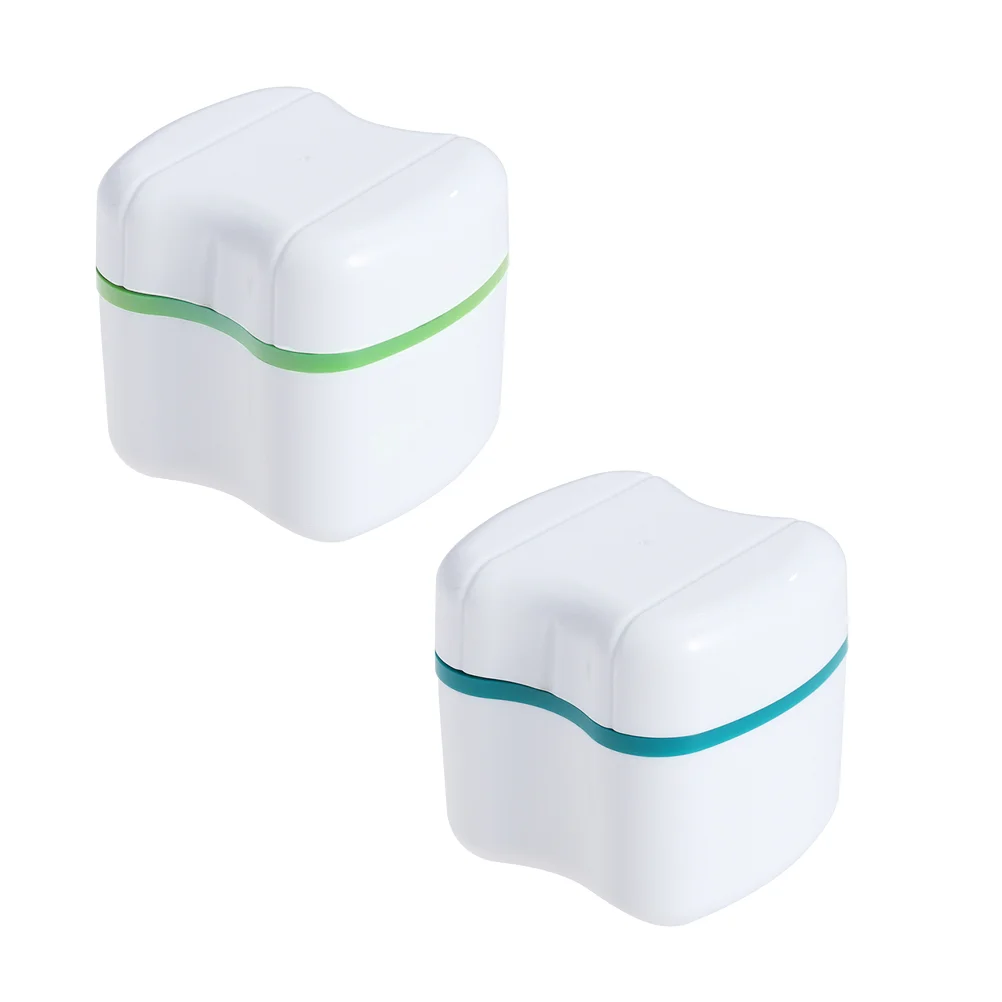 

Denture Case Container Box Storage Retainer Bath Holder Teeth Cup False Mouth Guard Mouthguard Travelpocket Cleaning Lid