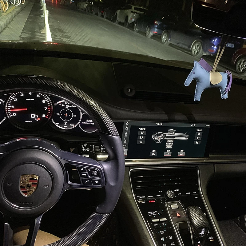 13-10CM hand-stitched H family pony pendant sheepskin car pendant bag bag pendant female leather tassel pendant cute