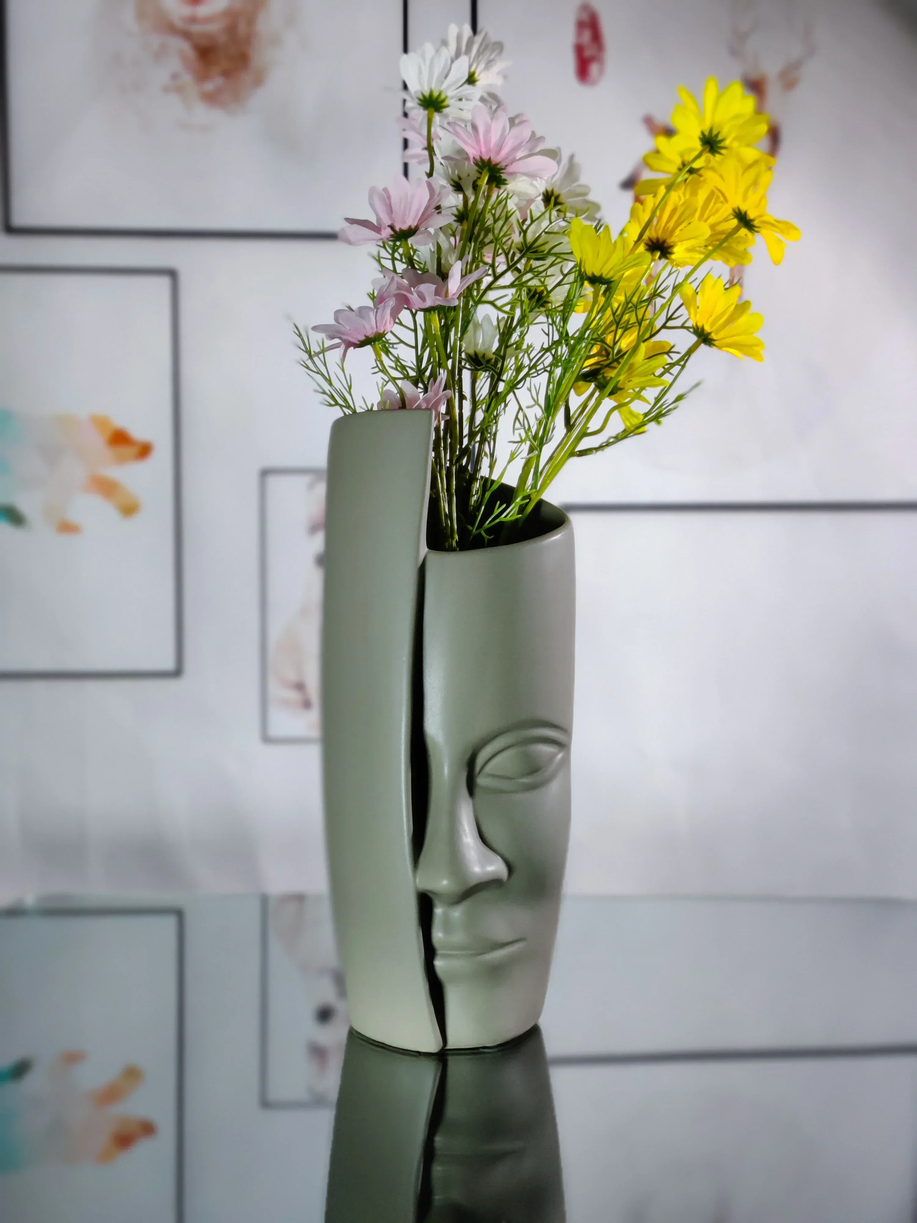 Керамическая ваза для мужчин держатель цветов скандинавский Декор дома витрина