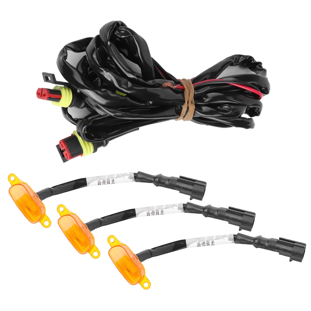 

3pcs Car Grille Light with Harness High Brightness Fit for Ford F‑150 Raptor 2010‑2014 2017‑upYellow Lens Yellow Light