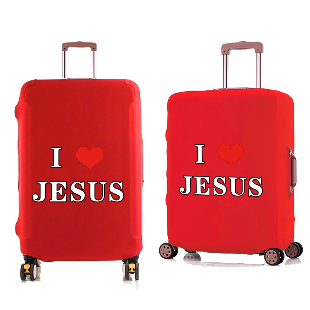 Luggage Elastic Protectives Cover for 18-32 Inch Trolley Case Travel Accessories Protector Covers Jesus Print Dustproof Suitcase