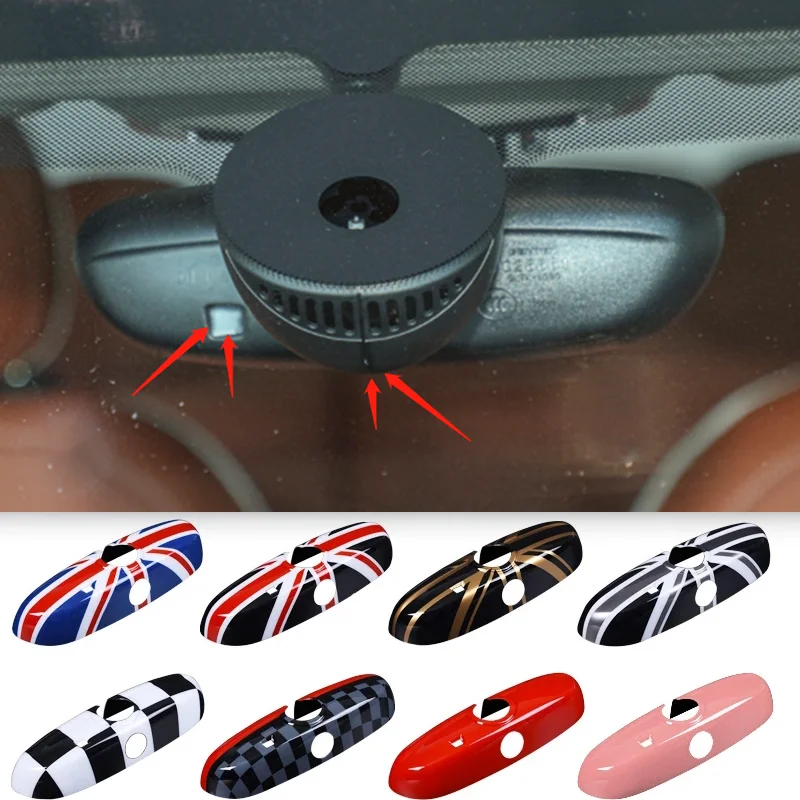 

F54 F55 F56 F57 F60 Union Jack Car Interior RearView Mirror Cover Sticker Trim For MINI COOPER JCW CLUBMAN COUNTRYMAN CABRIO