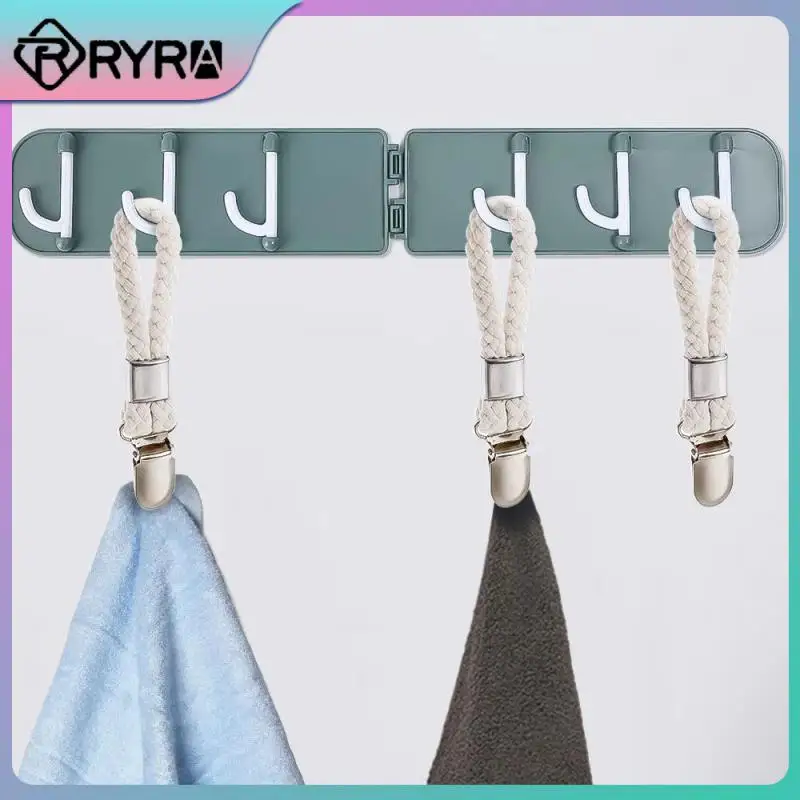 

2/4/5PCS Clothespins Towel With Metal Clip Multipurpose Cotton Loop Metal Clamp Kitchen Storage Clips Bathroom Towel Clips