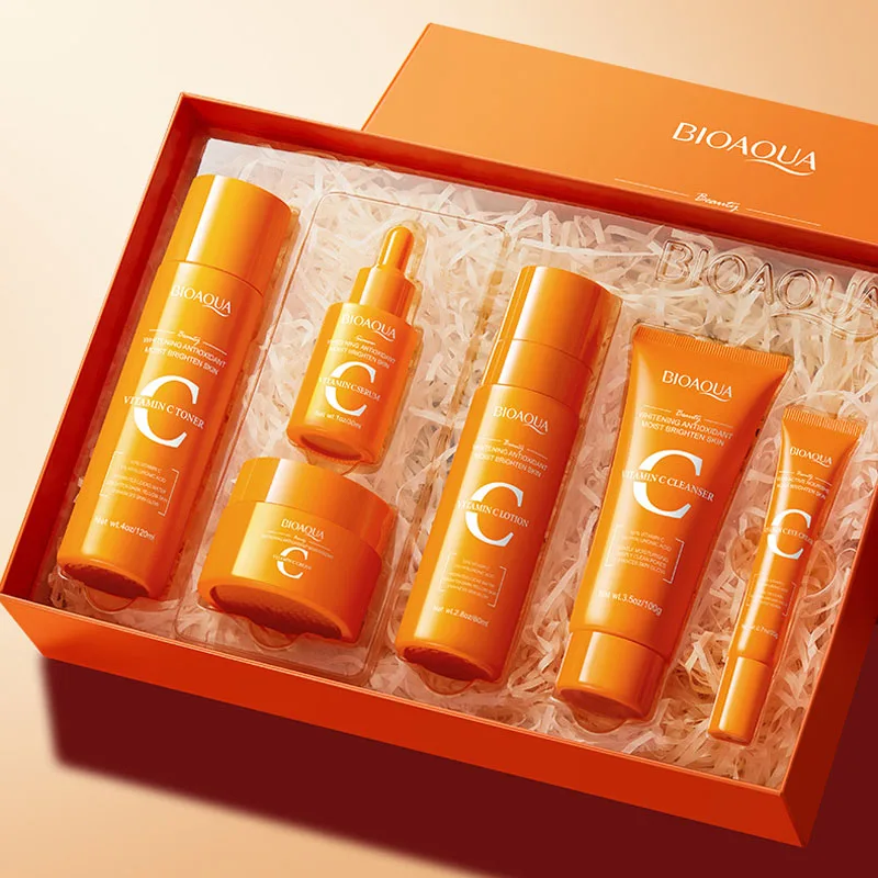 Набор для ухода за кожей с витамином C отбеливающая Сыворотка темных пятен лица