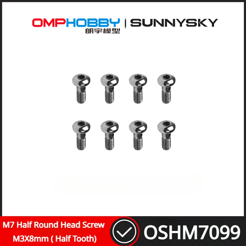 OMPHOBBY M7 Запчасти для радиоуправляемого вертолета винт с полукруглой головкой M3X8