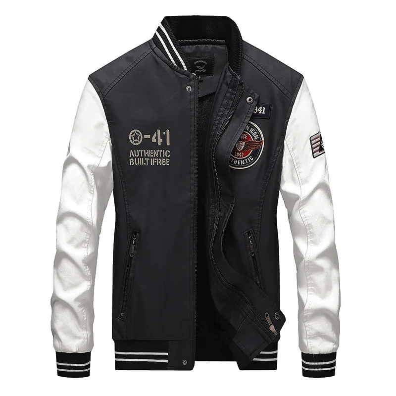 

Winter Zipper Jackets for Man PU Leather Baseball Clothing Sports Men's Cold-proof Wear Resistant Short Down Windbreak Coats