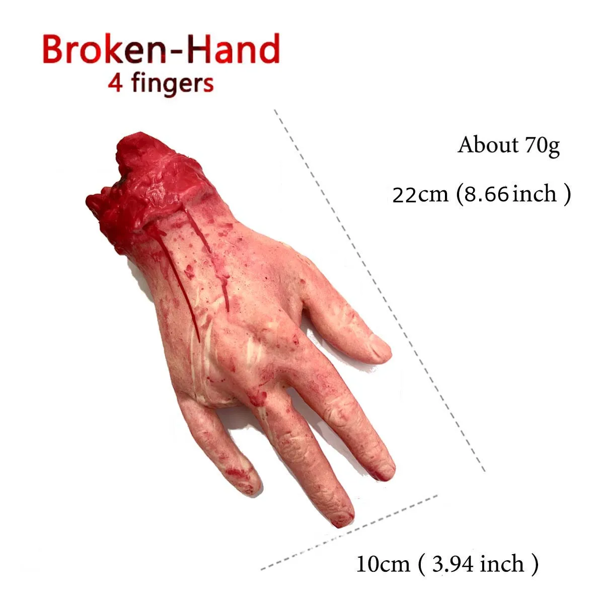 Кровавый страшный ужасный поддельный остаток человека сломанная рука пальцы