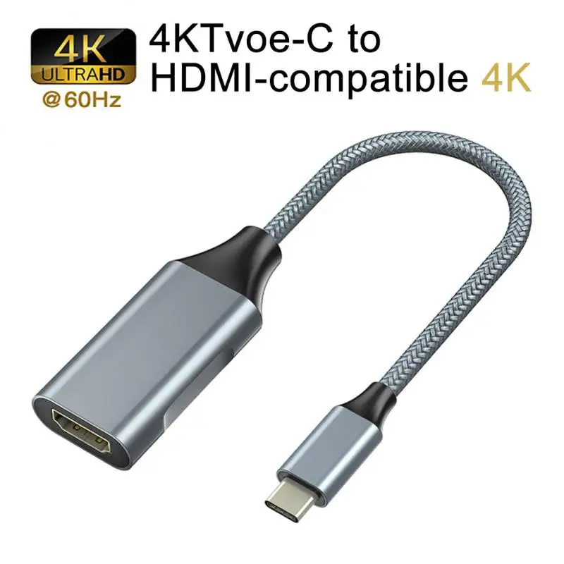 

4k Adapter Converter Usb Type C Video Android Phone Cable 4k 60hz Hub For Macbook Chromebook Samsung Huawei New Plug And Play