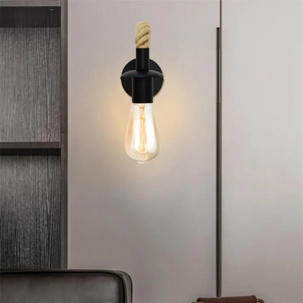 

Pendant Lights Retro Hemp Rope Luminaire For Bedroom/living Room/bar/coffee Shop Vintage Hemp Rope Indoor Lightings