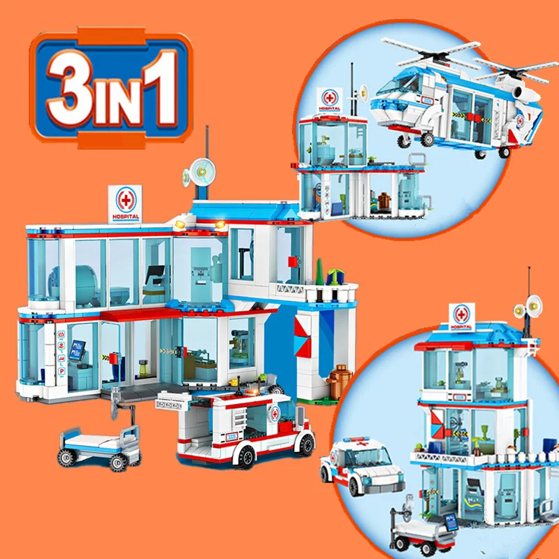 Городской больница доктор спасательная скорая помощь вертолет модель друзей