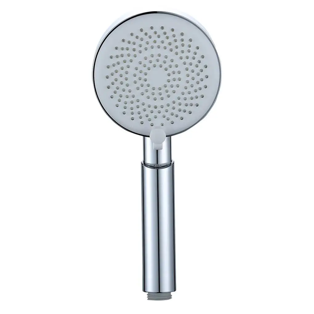 

1pc Shower Head Plated 20mm Hand Held Showerhead Plastic Household Bath Water Sprayer with Silicone Hole