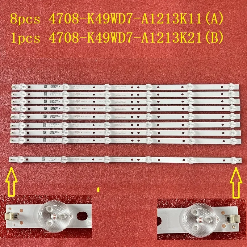 Фонарь подсветки 6LED для K490WD7 A1 4708-K49WD7-A1213K11 4708-K49WD7- A1213K21 LE49K51S 49PFF5455/T3 49PFF5250