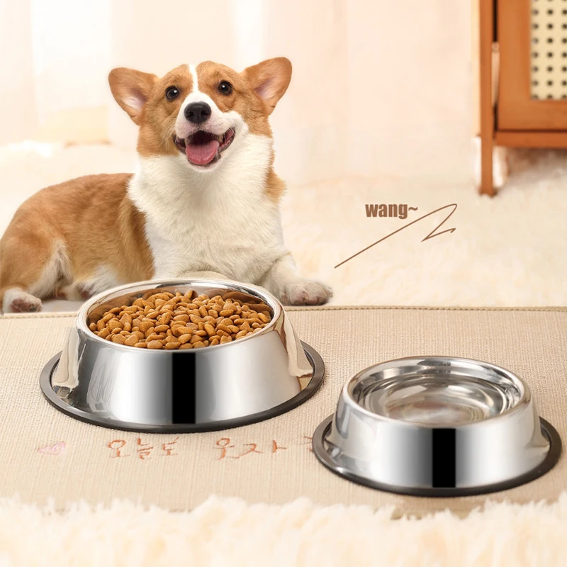 

Dog Bowls Stainless Steel Double Pet Bowl for Dog Cats Food Water Feeder Large Dog Dishes Puppy Cat Bowl Pets Accessories