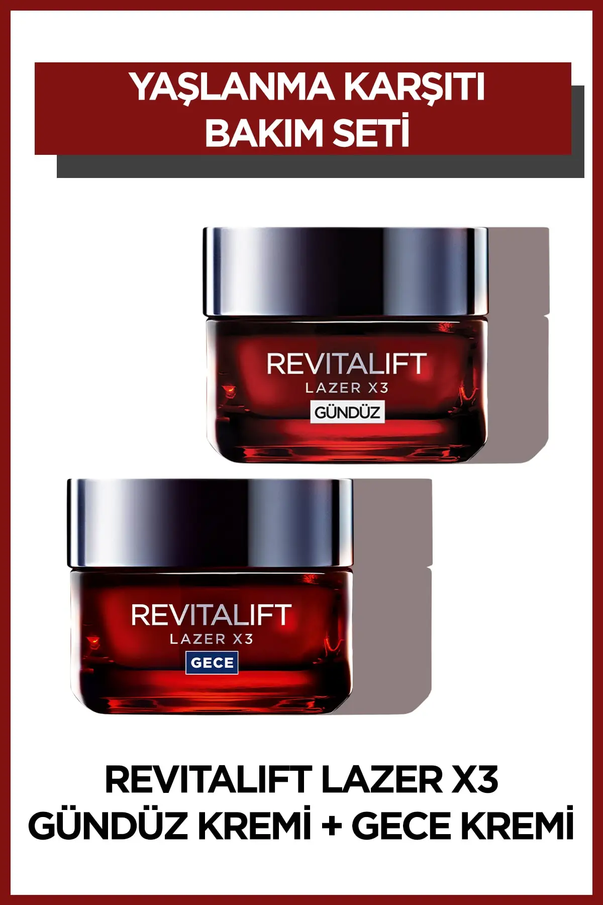 Revitalift Laser X3 Intensive Anti-Aging Day Care Cream + Night Care Cream 50 ml DERLX3KREMakım Kremi 50 ml