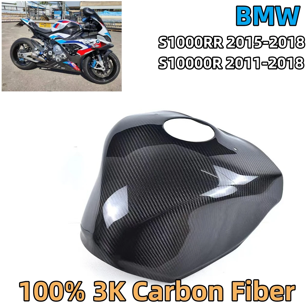 

3K Full Carbon Fiber Tank Cover WSBK Shroud Extender Motorcycle Modified Body Parts Fairing Kit For BMW S1000R R 2011-2018
