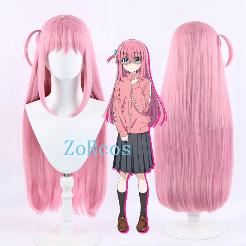 Аниме Bocchi the Rock! Парик для косплея Gotou Hitori термостойкий синтетический с шапочкой