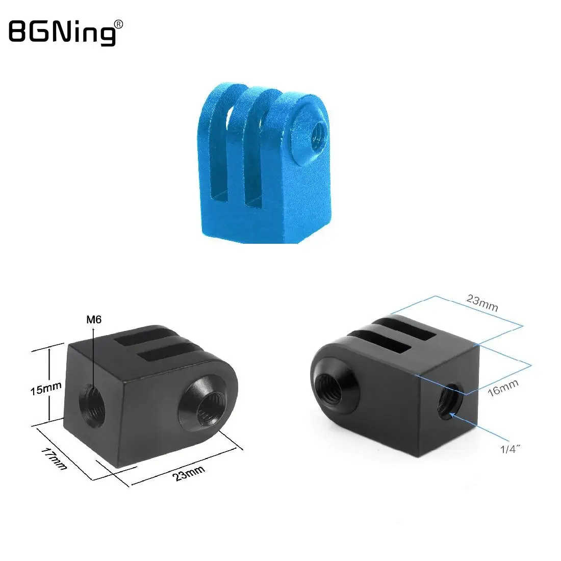 

1/4" M6 Tripod Adapter Metal Monopod Mount Base for Gopro Hero 9 8 7 6 Yi for DJI OSMO Action Insta360 One X X2 R Sports Camera