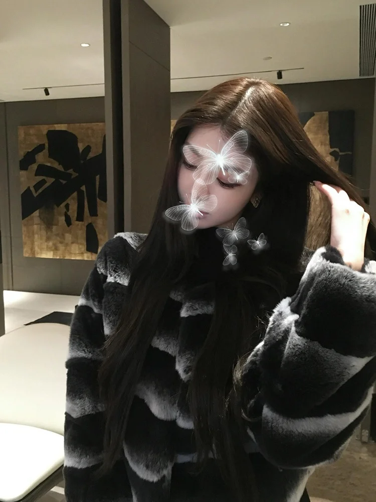 Меховая верхняя одежда Женская осенне-зимняя высококачественная плюшевая