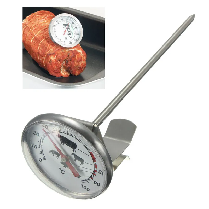 

Термометр для барбекю, кухонный измеритель из нержавеющей стали для мяса, из говядины, ягненка, молока