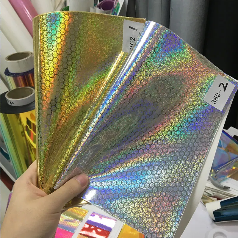 

20X120cm Holographic Iridescent Transparent TPU Film Vinyl Cartoon Faux Leather Fabric for Handbag Bow Decor DIY Craft Material