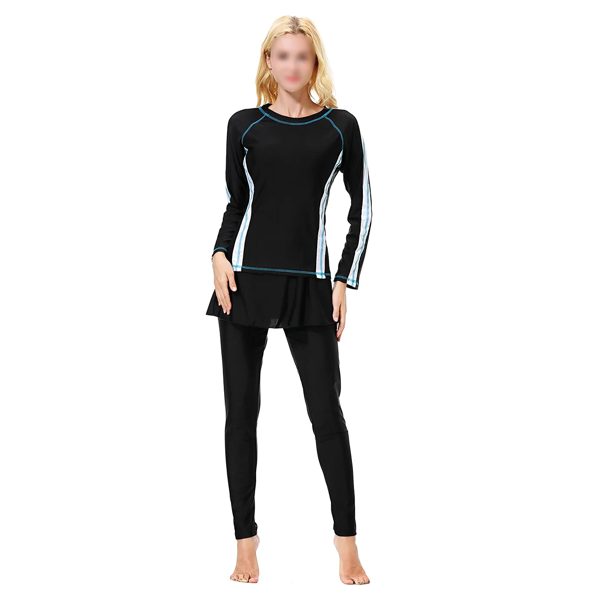 

Modest Swimwear Women Swimsuit Muslim Bathing Suits Conservative Traditional Swimming Beachwear Women's Athletic Swimsuits