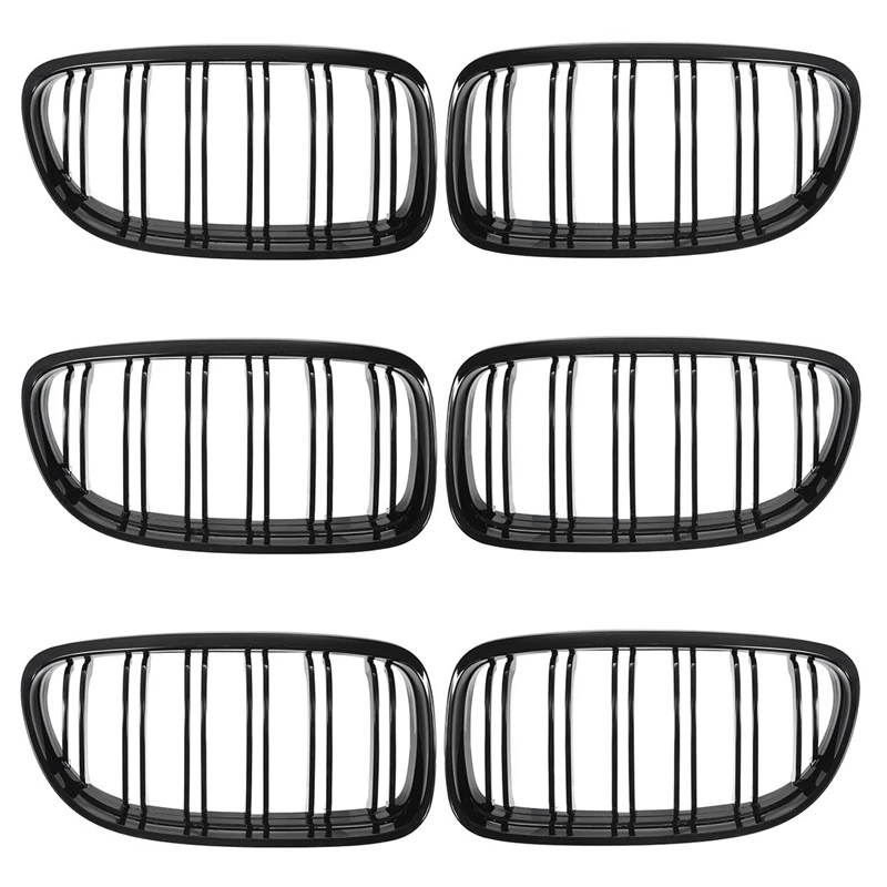 3 Pair Car Front Grille Gloss Black Inlet Grille For BMW E90 LCI 3-Series Sedan/Wagon 2009 - 2011