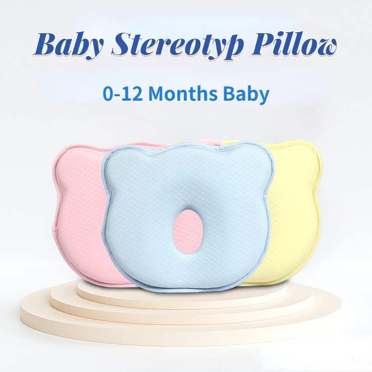 

Baby Stereotyped Pillow Memory Foam Pillow Newborn Infant Anti-bias Head Flat Head Correction Shape Sleep Cushion Travel Pillow