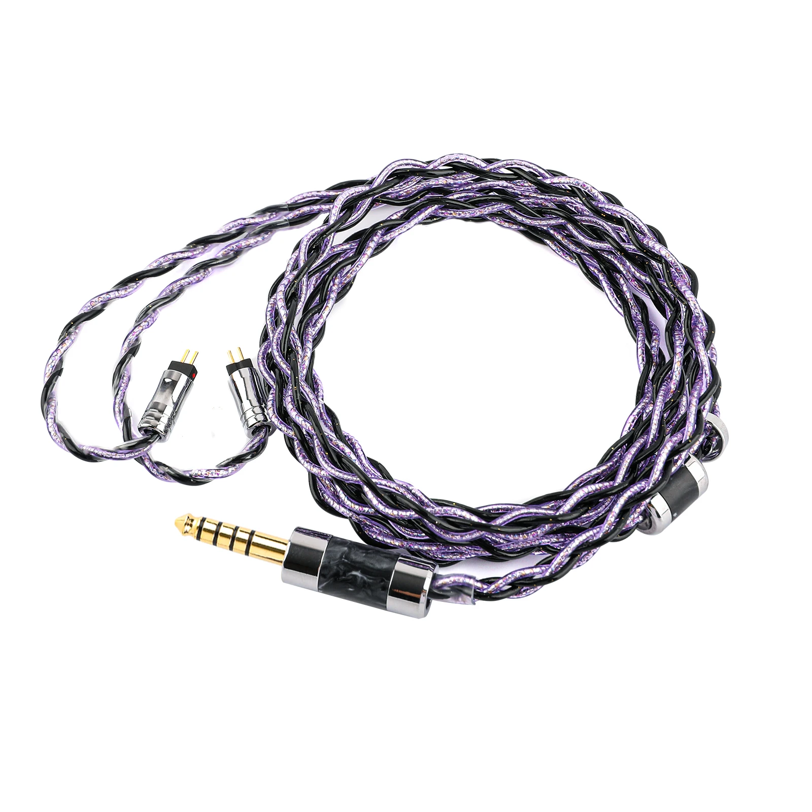 Фото Кабель Tripowin Moonshadow IEM, 4-жильный медный кабель из сплава алюминия и посеребренный кабель для наушников OCC, сменный кабель Hi-Fi №4