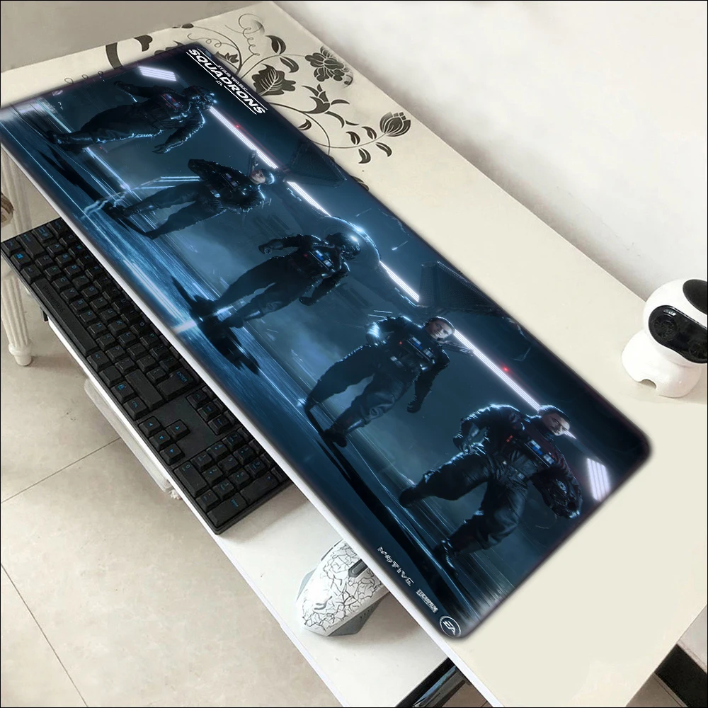 

SOVAWIN 90x40CM Large Gaming Keyboard Mouse Pad Computer Gamer Mousepad with Edge Locking XL Office Play Mice Mats