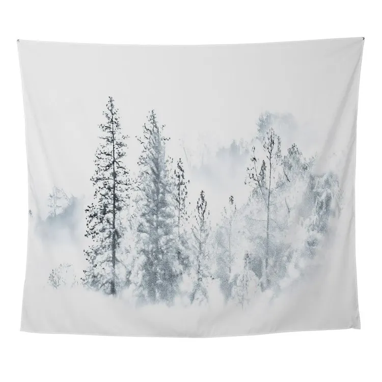

Настенный гобелен с зимними деревьями, настенный художественный гобелен с принтом насекомых, украшение для комнаты, полотенце, коврик, подв...