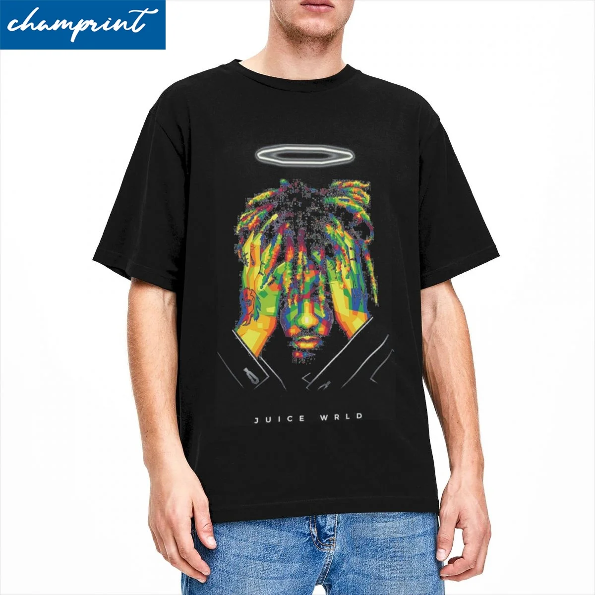 

Футболка с коротким рукавом и круглым вырезом для мужчин и женщин, из 100% хлопка