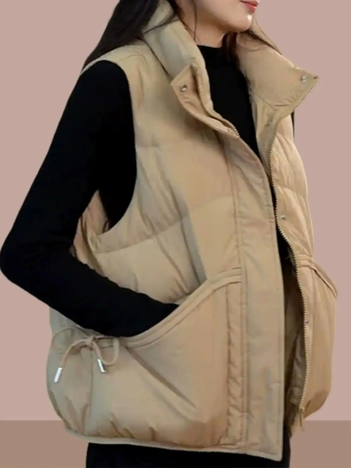 Unique Beautiful Vest Women 2024 New Autumn and Winter European Goods Casual Loose Warm Down Cotton Outerwear